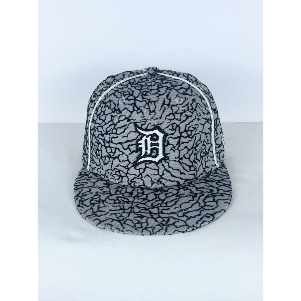 Detroit Tigers Cracked Concrete New Era 59FIFTY Fitted Hat Size 7 1/8 MLB Wool